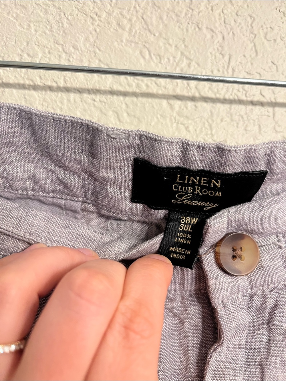 Club Room Men's Linen Pants - Light Grey